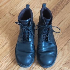 Rockport lace up boots black leather sz 10.5